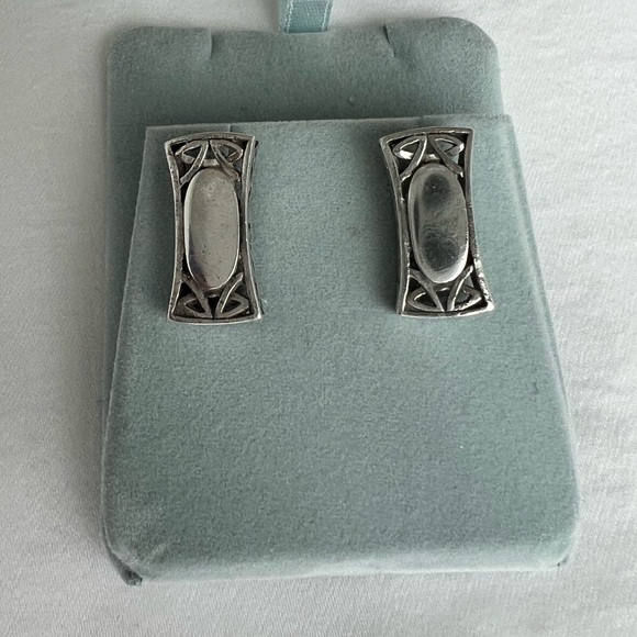 ❤️ Sterling silver earrings, new never worn, with intricate art nouveau details - Picture 6 of 9